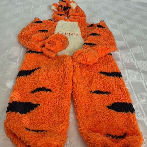Disney Orange and Black Tigger Kids Footie Holloween Costume - Picture 16 of 16
